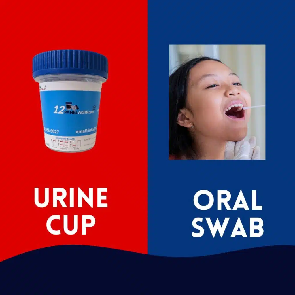 urine cup vs. oral swab