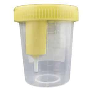 specimen cup with needle