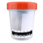 specimen cup with temp strip