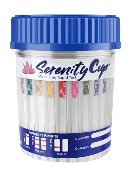120 (1) 18 Panel Drug Test Serenity Click Top Cup with, XYL, KRA, KET, TRA, FEN & ETG - Image 1