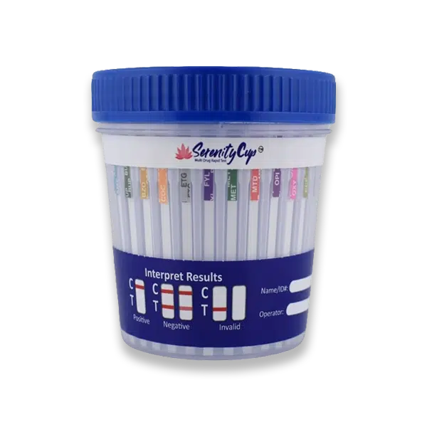 C90-13-Panel-Drug-Test-Serenity-Click-Cup-90ml-w_Drug-Tests-with-Alcohol_1458_1.png Cup 90 13 KRA/500, ETG/300, FEN/20 & Adulterants, 13 Panel Drug Test Cup - Click Top Economy Cup - 90ml - AMP/1000, BUP/10, BZO/300, COC/300, ETG/300, FEN/20, MDMA/500, MET/1000, MTD/300, OPI/2000, OXY/100, THC50, KRA/500, PH/SG/CR - Image 1