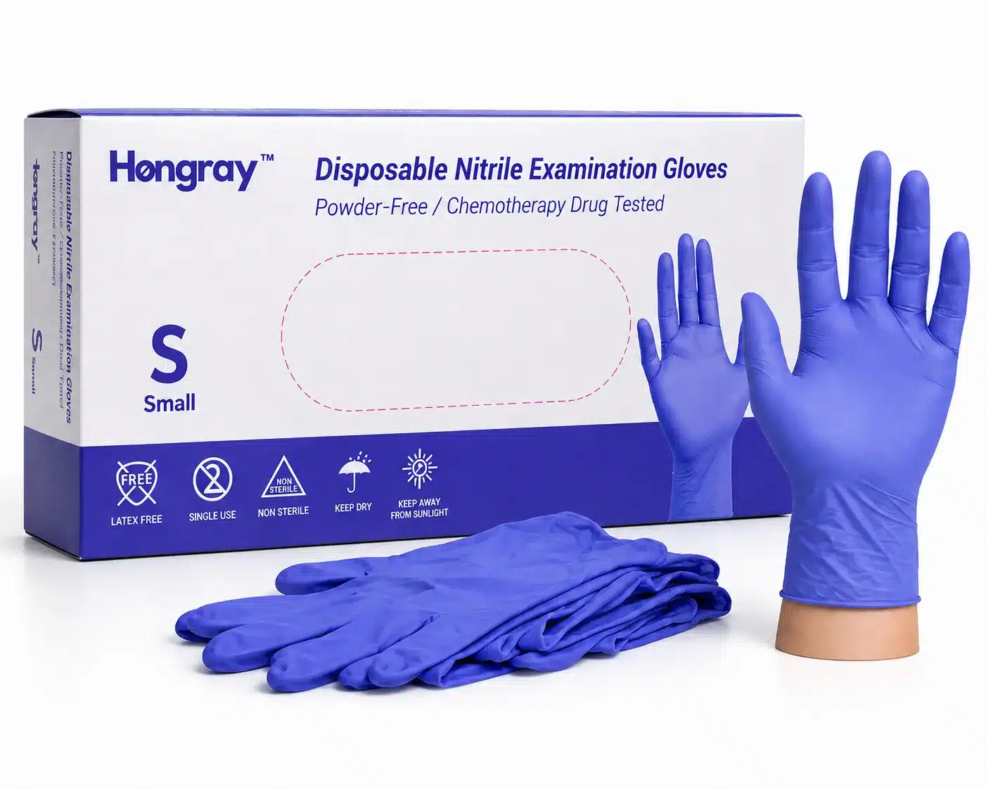 Lab-Gloves-HONGRAY-Nitrile-Examination-Gloves-C_Medical-Supplies_2727_1.webp Lab-Gloves - HONGRAY Nitrile Examination Gloves (Chemotherapy Drug Tested) - Image 1